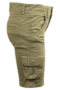 Boys Olive Multi-Pocket Combat Cargo Shorts