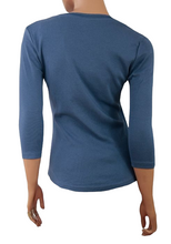 Load image into Gallery viewer, Ladies Pure Cotton Stretchy 3/4 Sleeve Top
