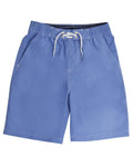 Boys Blue Navy Red Plain Bermuda Swimming Shorts