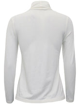 Load image into Gallery viewer, Cream Turtle Roll Neck Stretchy Jersey Top
